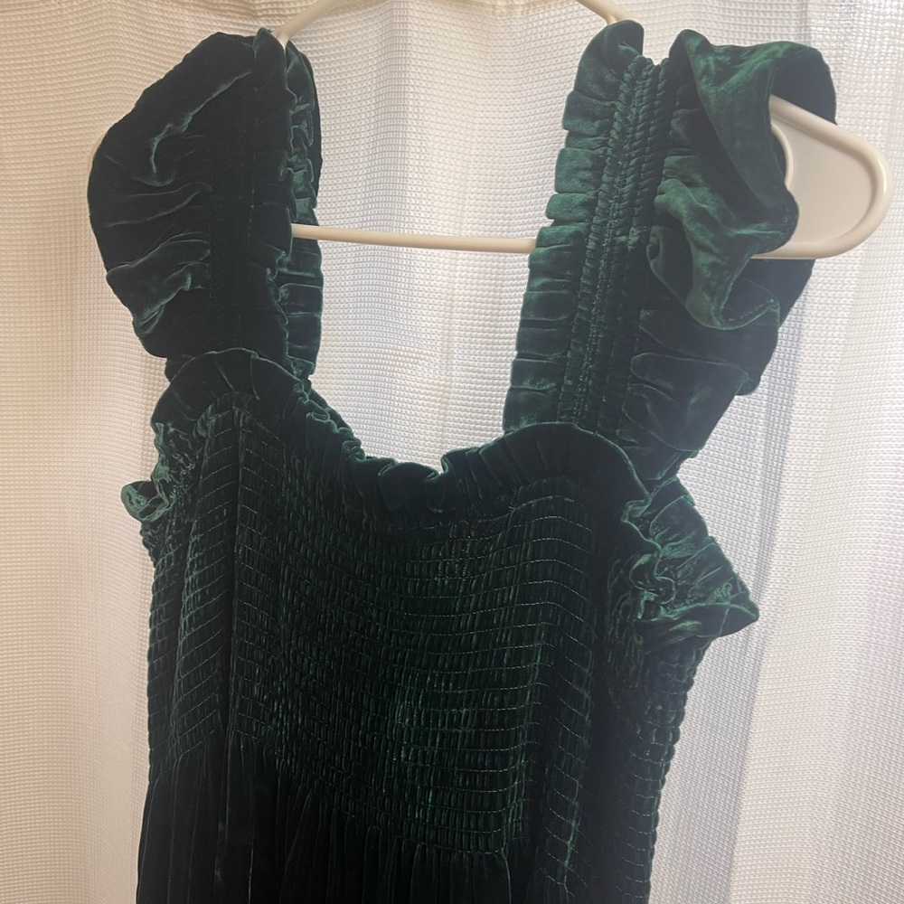 Emerald Velvet Ellie Nap Dress
